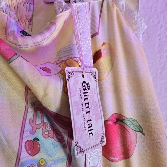 NWT Glitter Tale Sweet Peach Lolita Dress Set - Picture 3 of 16